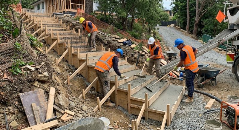 Concrete Steps Pouring in Sacramento, CA